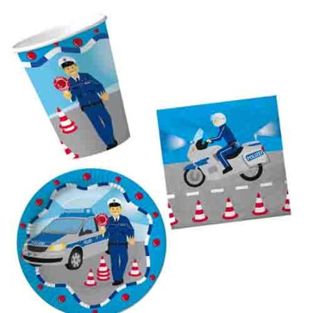 Polizei Party Set für 8 Kinder